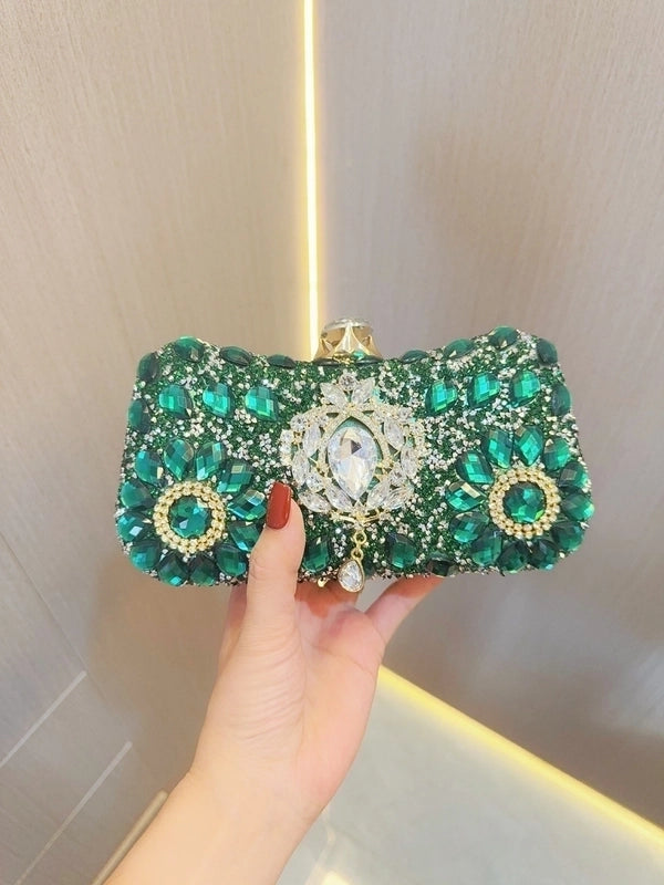 Silver Black Gold Polyester Solid Color Evening Bags