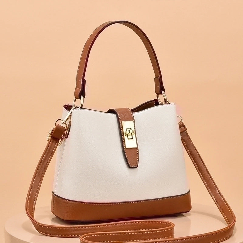 Women's Medium All Seasons Pu Leather Elegant Bucket Bag