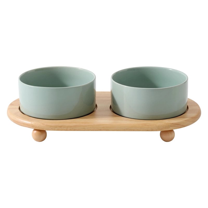 Ceramic Cat Bowl Dog Food Bowl Cat Food Bowl Dog Bowl Dog Bowl Drinking Bowl Double Bowl Cervical Protection Pet Bowl Supplies