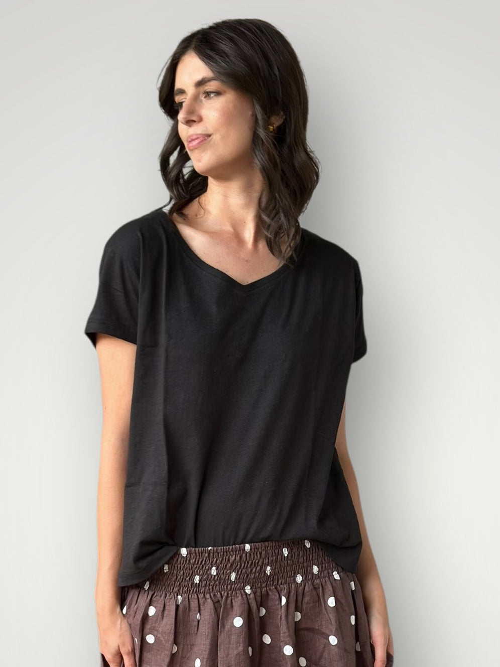 relaxed tee - black cotton