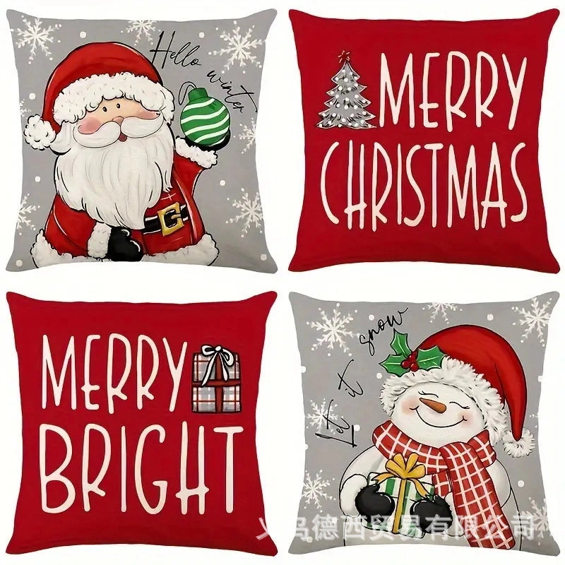 Fashion Cartoon Linen Pillow Cases