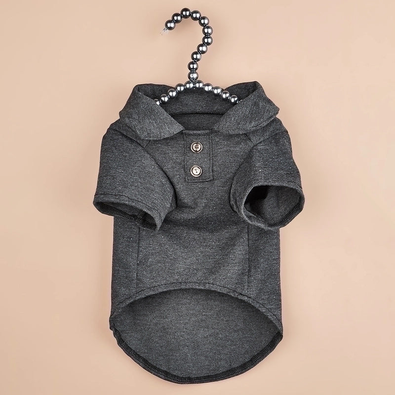 Minimalist Polyester Solid Color Pet Clothing