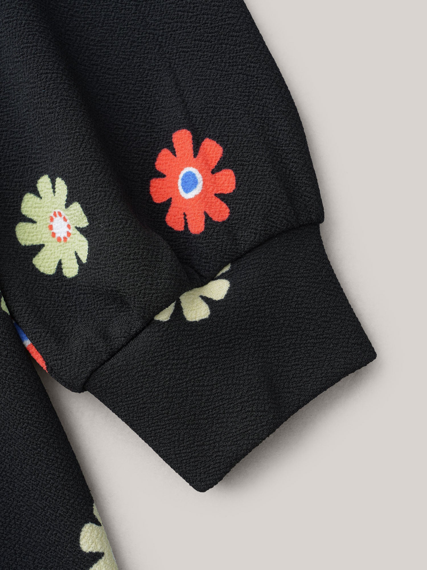 Multi-Color Floral Textured Stretchy Knit Top