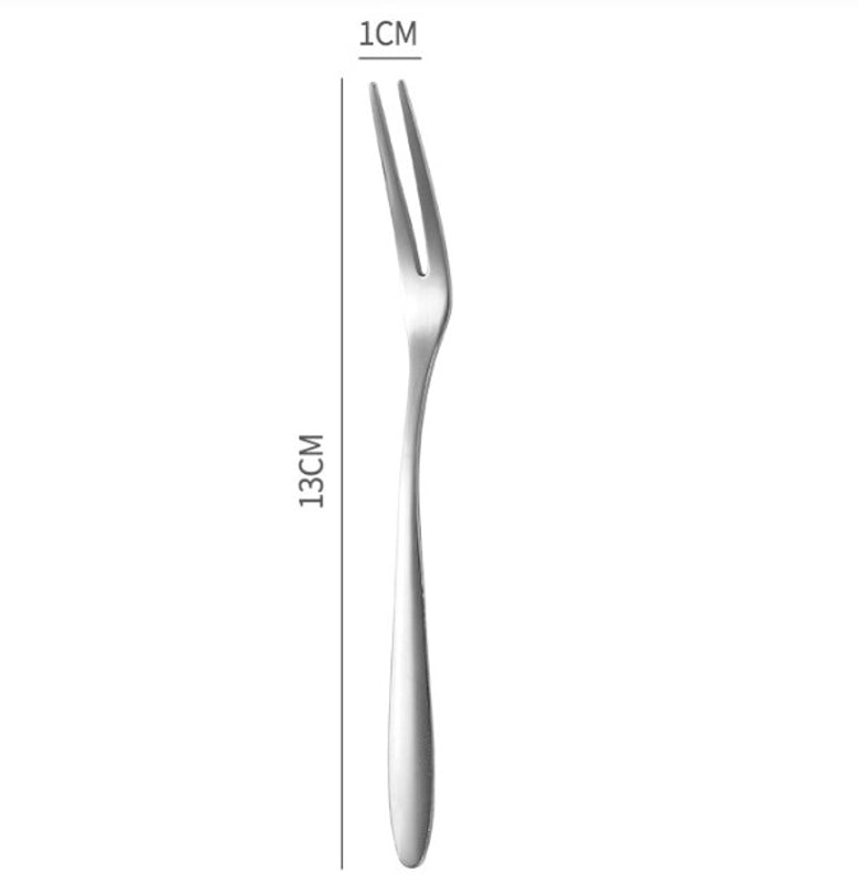 Casual Solid Color Stainless Steel Fruit Fork