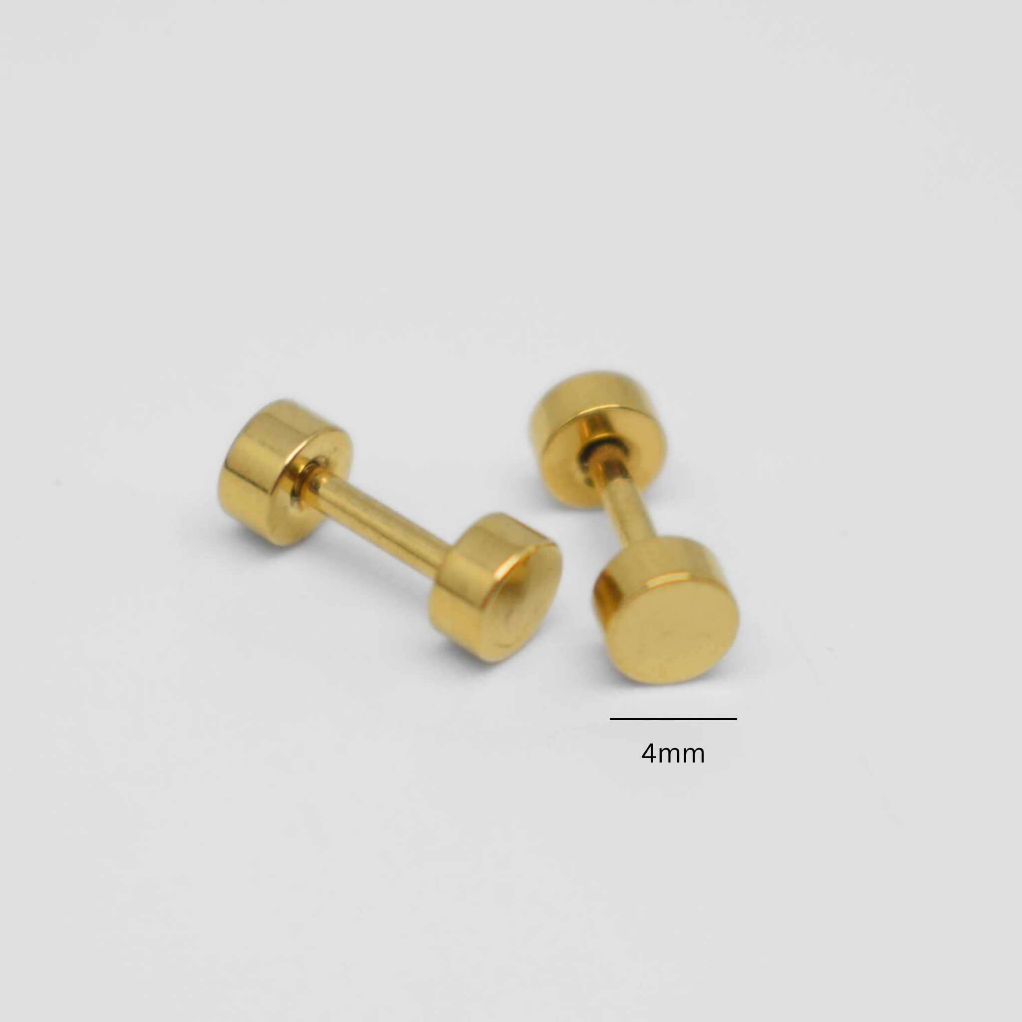 4mm Double studs - Gold