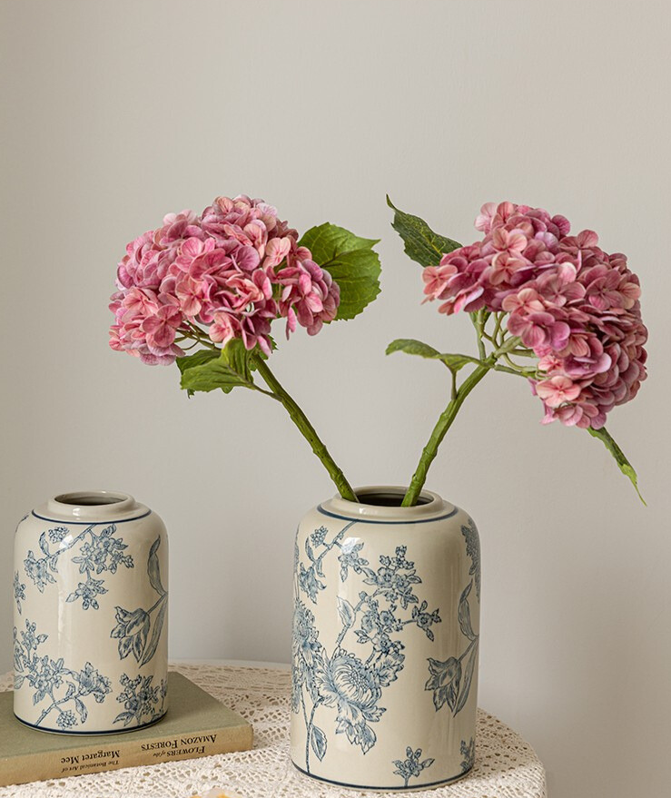 Elegant Blue & White Porcelain Vase