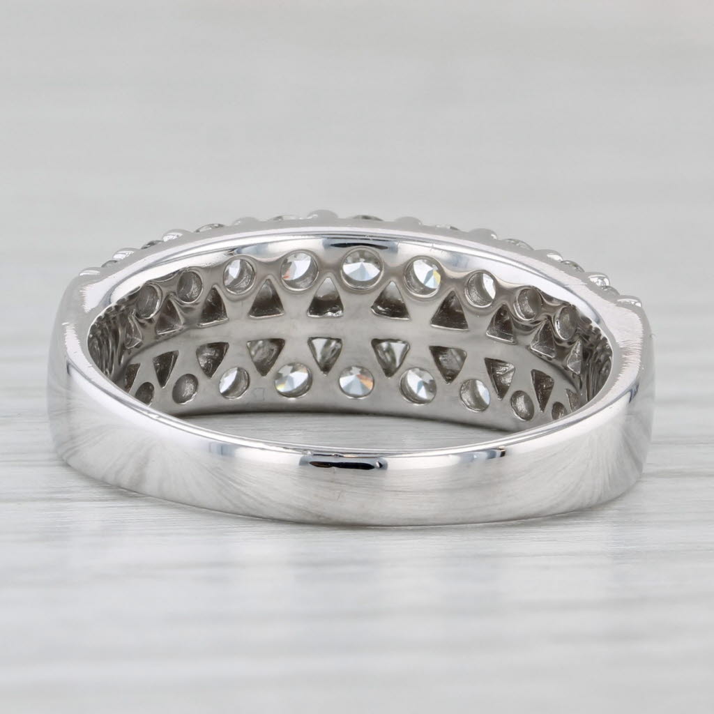 1.31ctw Diamond Ring 14k White Gold Size 8 Wedding Anniversary Band