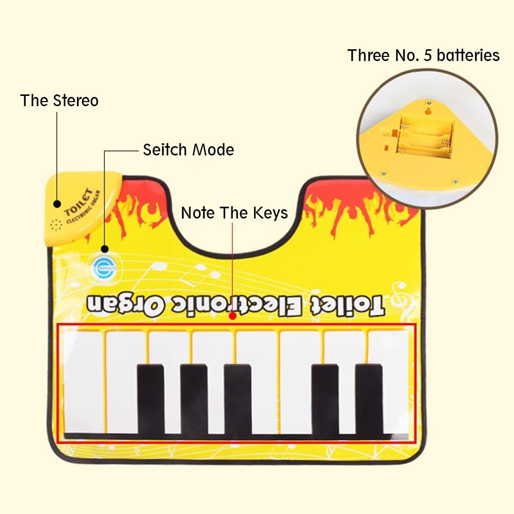 Artistic Piano Sounding Carpet For Bathroom