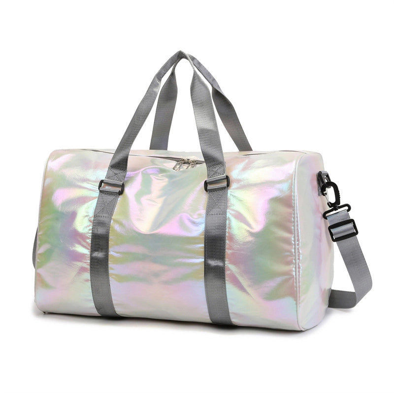 Swimming Fitness Bag Gradient Color Travel Bag Women's Short-distance Waterproof Folding Luggage Bag Portable Shoulder Yoga Bag