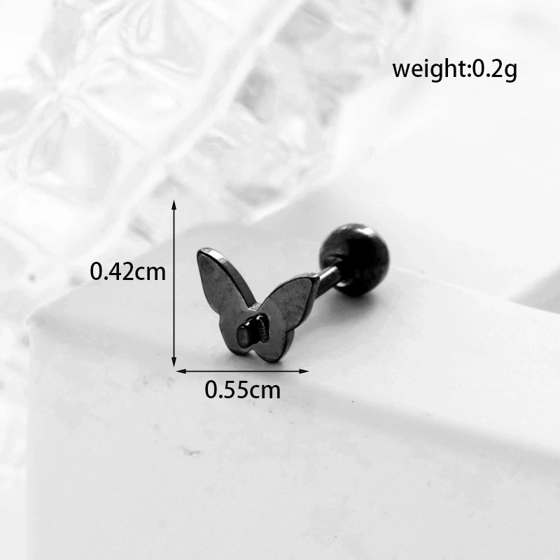 Ear Cartilage Rings & Studs Geometric 316L Stainless Steel  Plating
