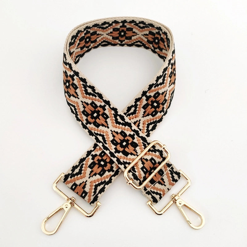 Polyester Cotton Geometric Bag Strap