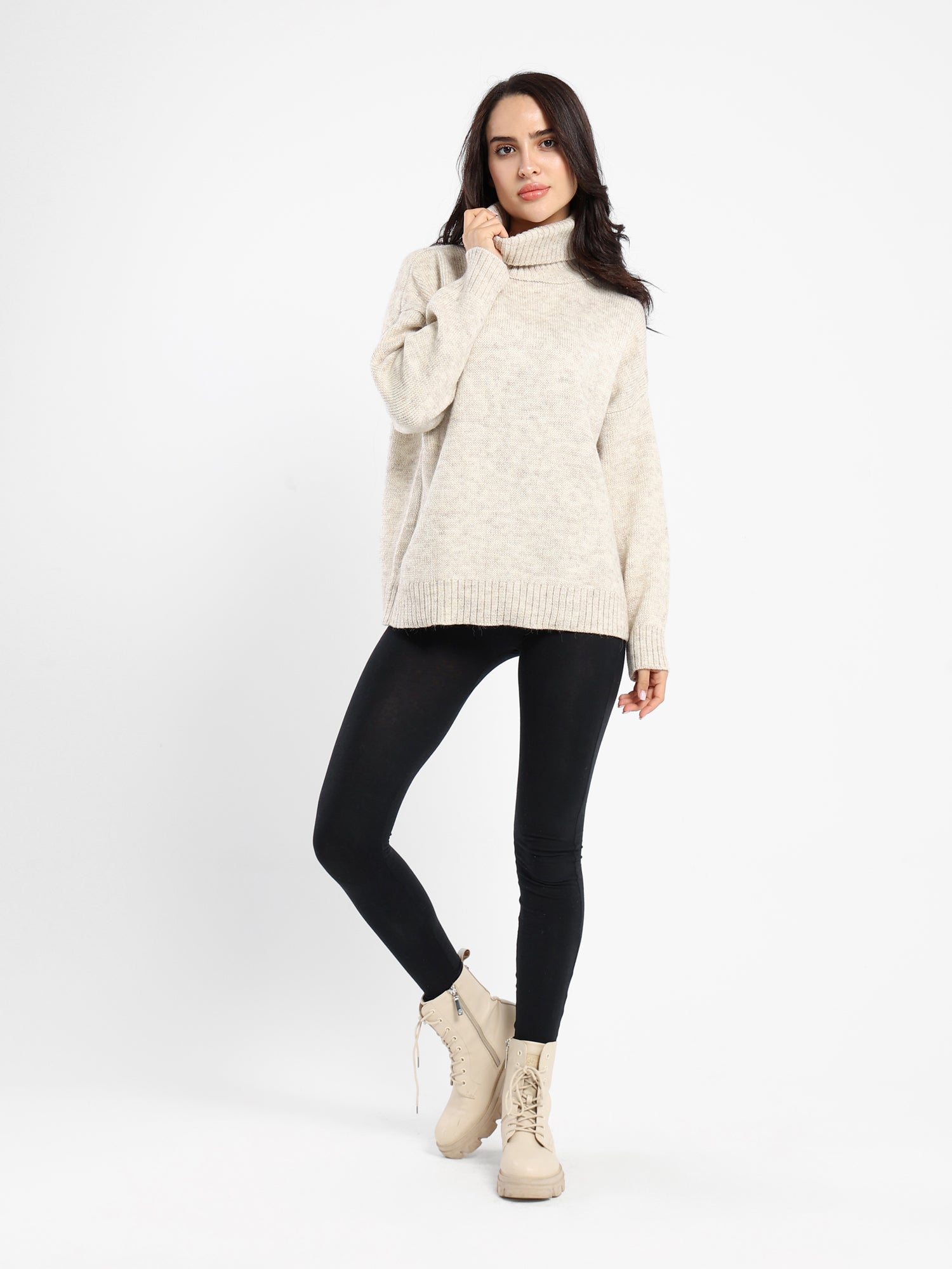 Casual Knitwear Pullover Turtleneck