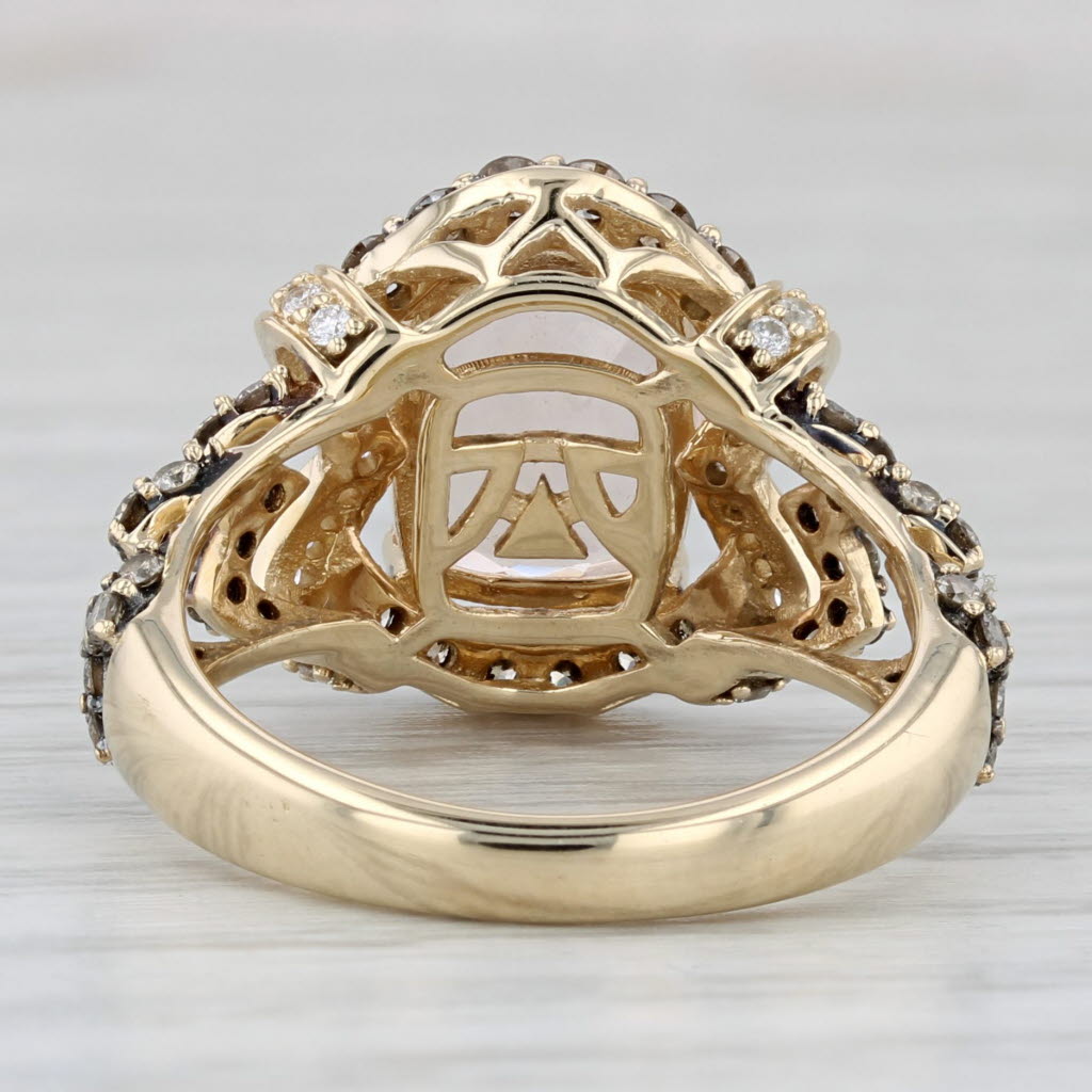 3.63ctw Le Vian Chocolate Brown Diamonds Morganite Ring 14k Gold Size 7 Cocktail