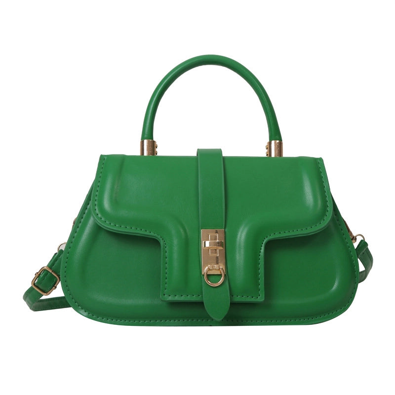 Women's Medium Pu Leather Solid Color Vintage Style Classic Style Magnetic Buckle Square Bag