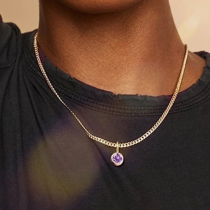 Stainless Steel Minimalist Geometric Pendant Necklace