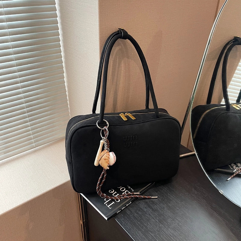 Women's Pu Leather Solid Color Basic Square Zipper Shoulder Bag Handbag Crossbody Bag