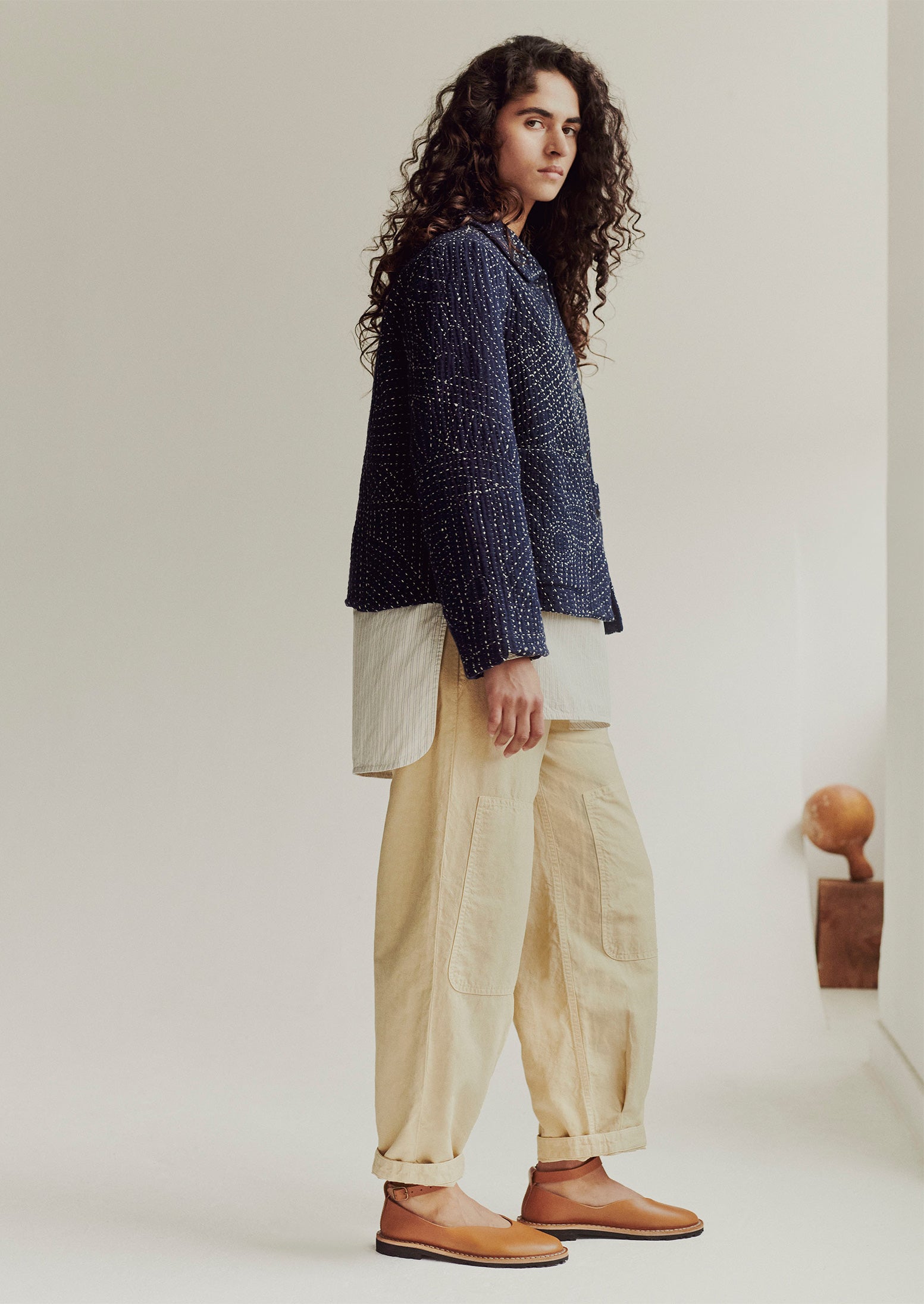 Garment Dyed Cotton Linen Canvas Trousers | Fallow