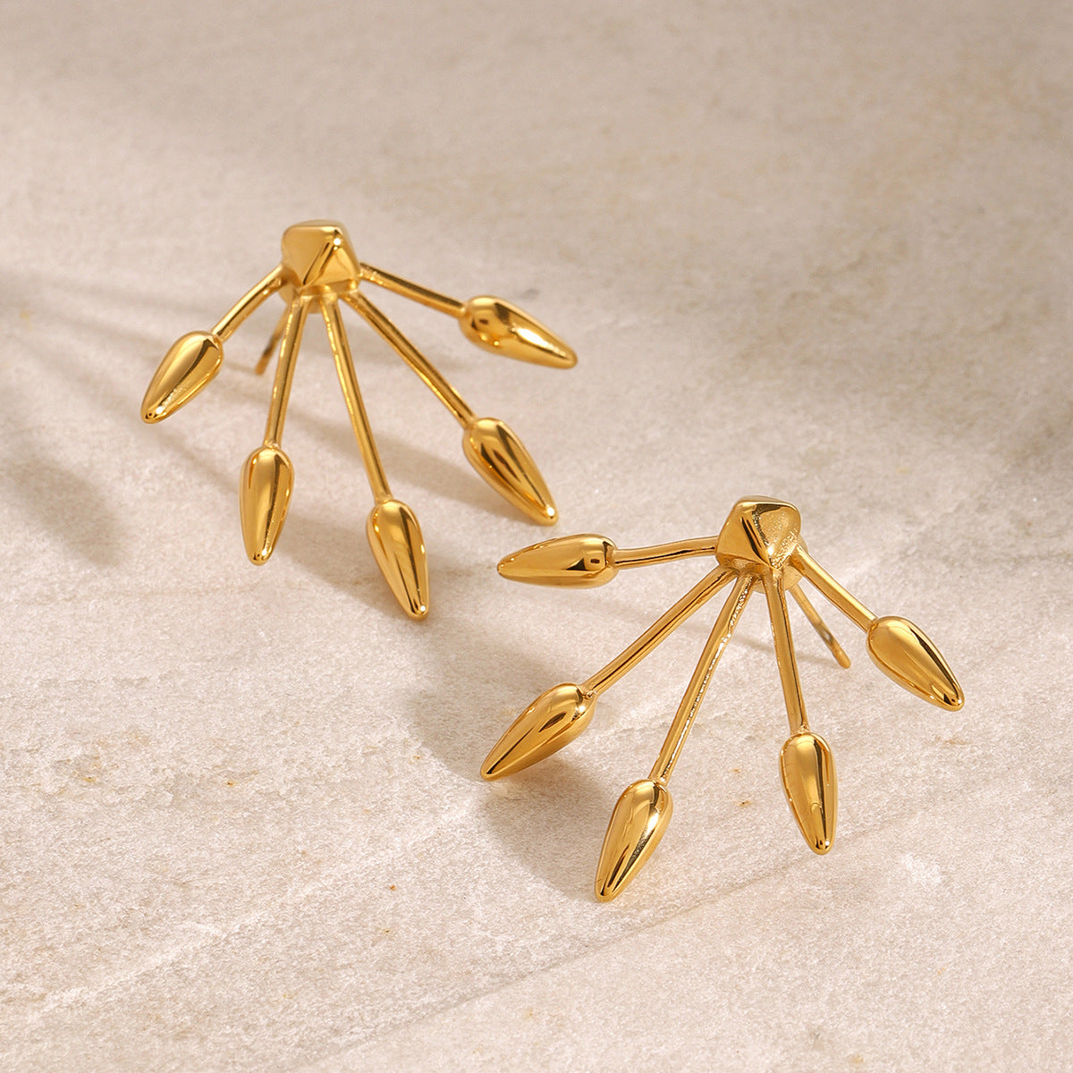 Stainless Steel Retro Gold Earrings Ins Earrings Titanium Steel Earring