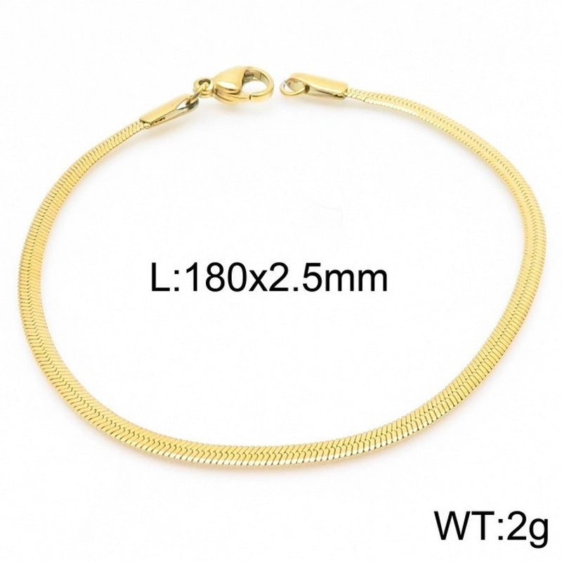 Classic Style Solid Color Titanium Steel 18K Gold Plated Plating Chain Necklace