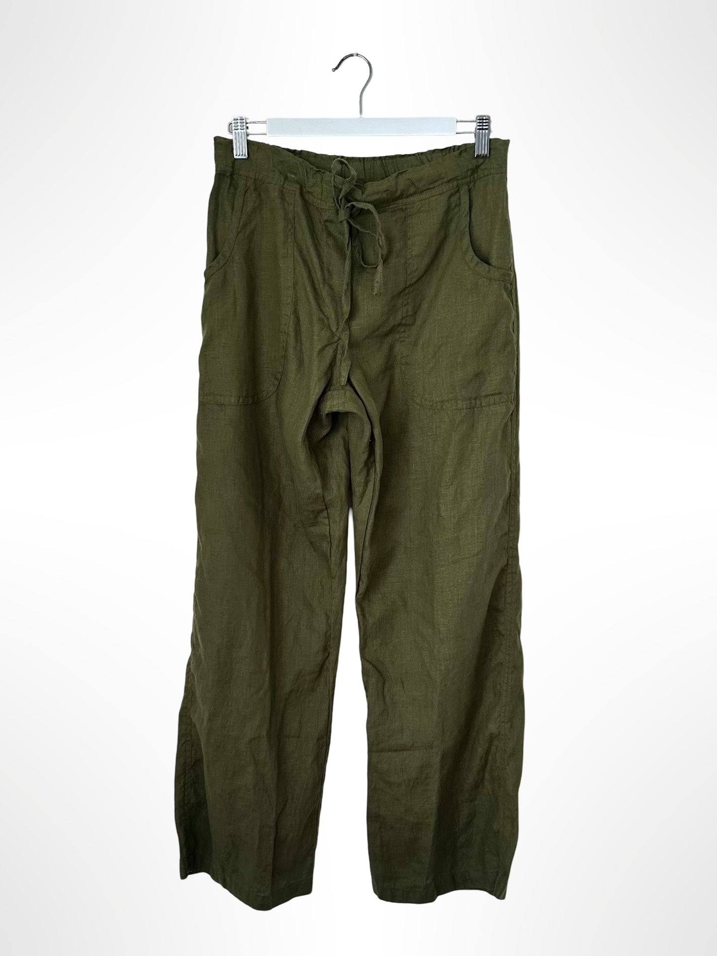 fleur straight  leg pants - army linen