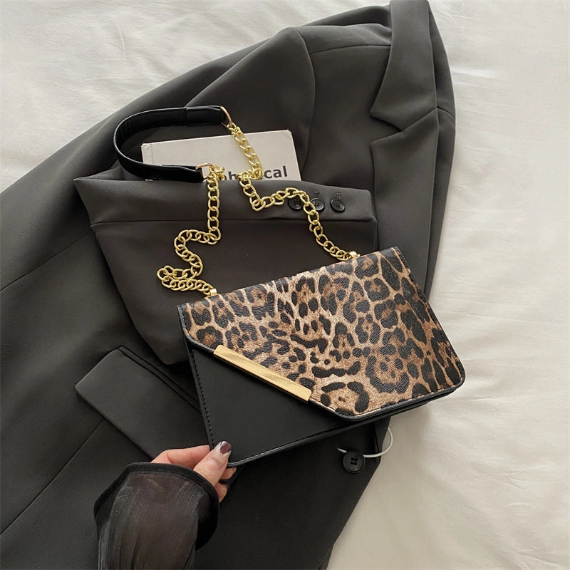 Women's Small Pu Leather Color Block Streetwear Square Magnetic Buckle Shoulder Bag