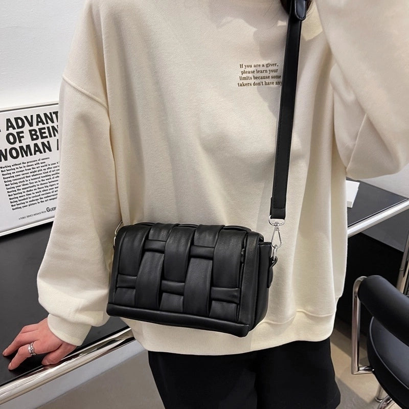 Women's Small Pu Leather Solid Color Streetwear Square Magnetic Buckle Square Bag