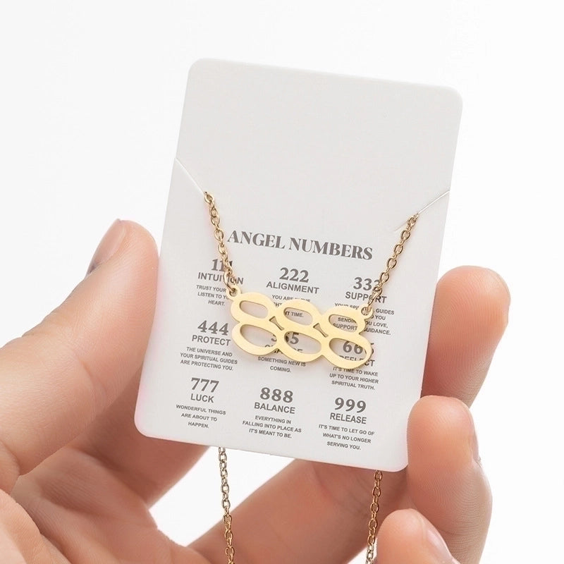 Fashion Number 201 Stainless Steel 18K Gold Plated Plating Stainless Steel Necklaces