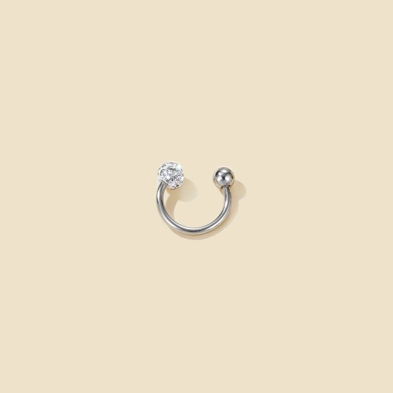 1 Piece Nose Rings & Studs Minimalist Geometric 304 Stainless Steel Rhinestones Nose Rings & Studs