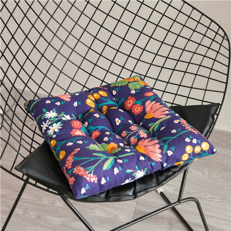 Printed Cushion Thickened Chair Cushion Office Sedentary Seat Cushion Dining Chair Cushion Student Chair Cushion