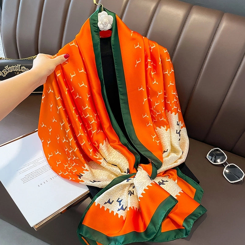 Thin Section Imitation Silk Shawl