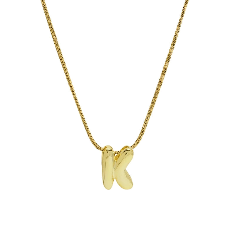 Basic Modern Style Classic Style Letter 304 Stainless Steel Brass Plating Pendant Necklace