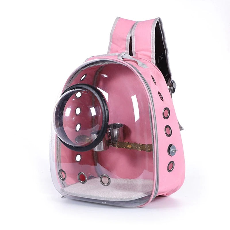 Parrot Backpack With Perch Feeder