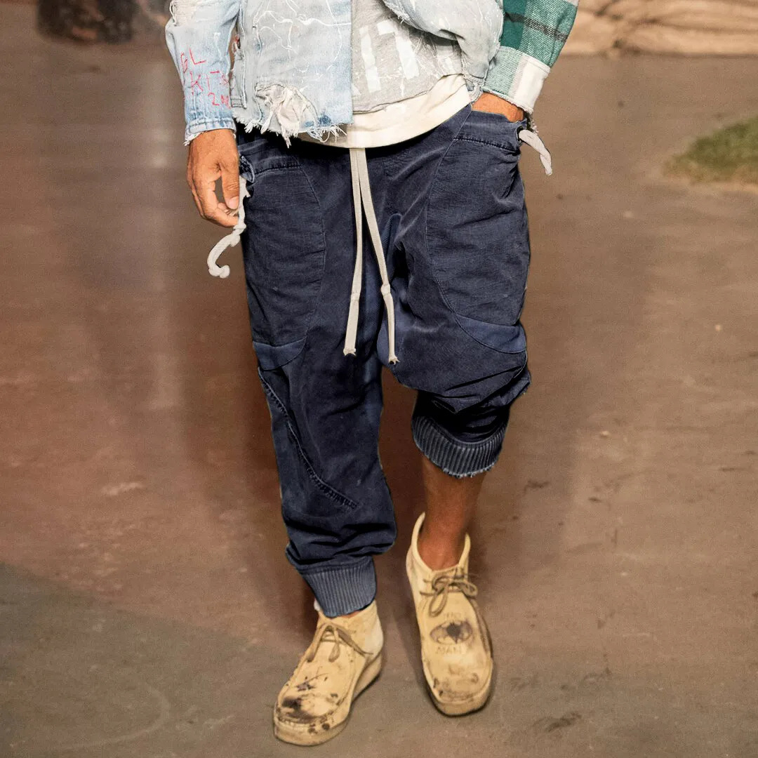 Casual Lace-Up Pocket Vacation Pants
