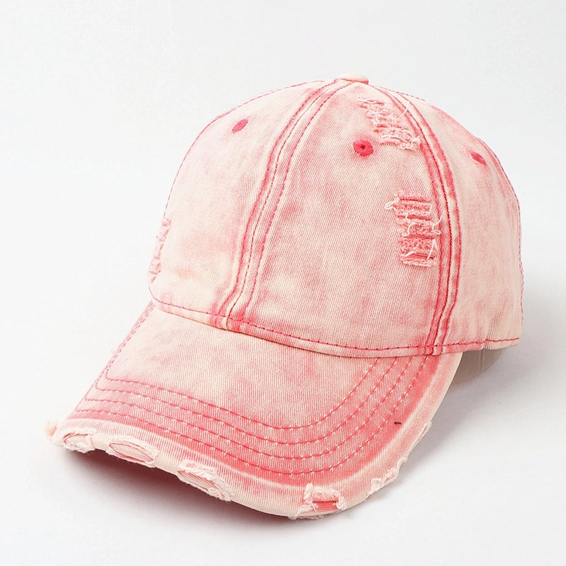 Unisex Retro Solid Color Curved Eaves Baseball Cap