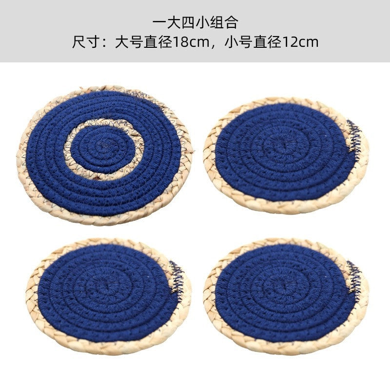 Pastoral Lattice Pure Cotton Tablecloths Artificial Decorations