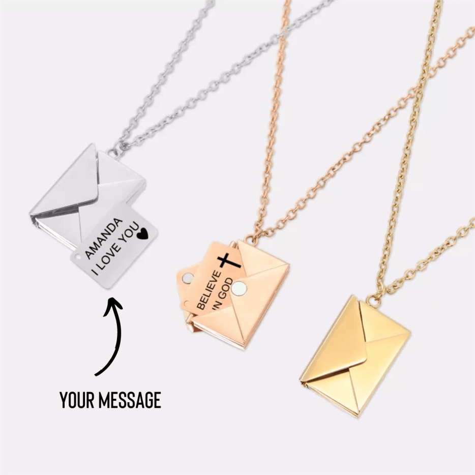 Custom Love Letter Envelope Necklace