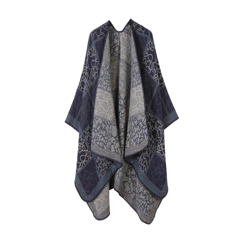 New Hot Sale Shawl Men's And Women's Retro High-grade Scarf Air-conditioned Room Warm Nap Cloak