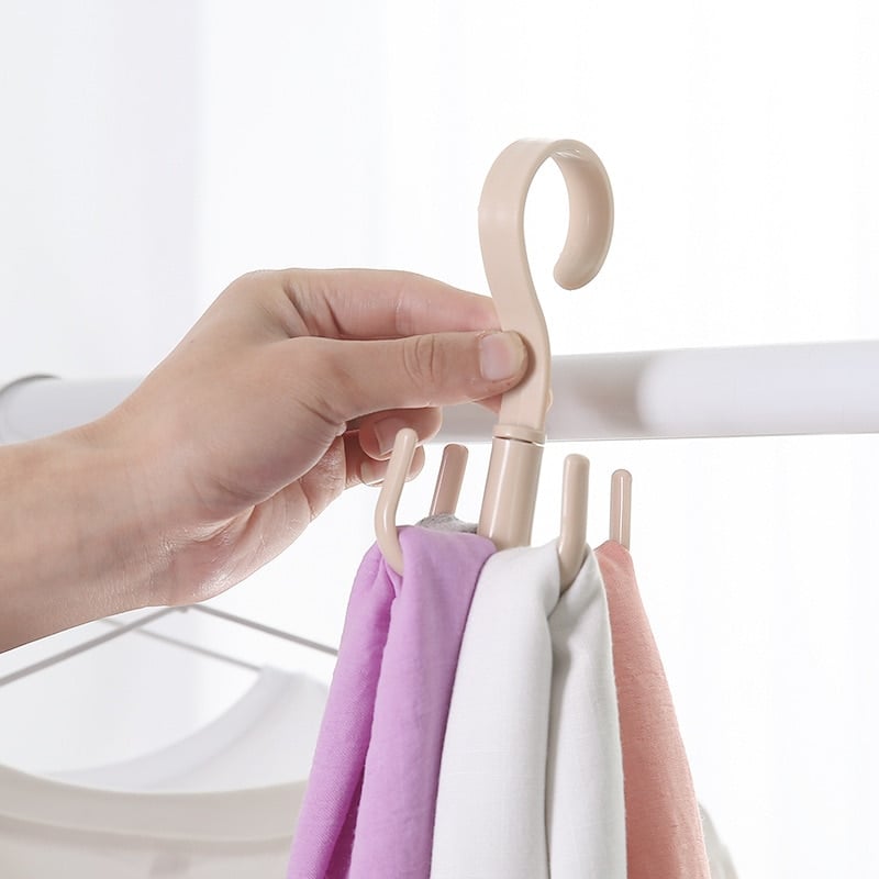 Space Saving Rotated Hanger Hooks Wardrobe Clothes Rack Hanger Organizer Bag Hanger Shoes Belt Scarf Hanging Rack Closet Hanger