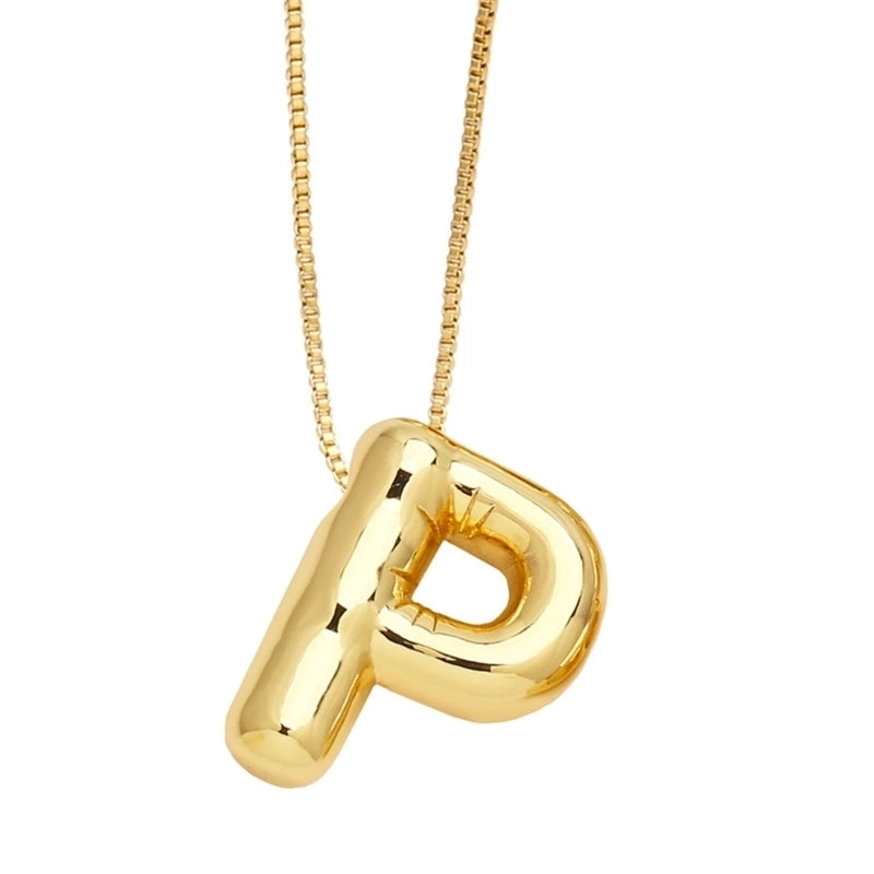 Minimalist Letter Copper Plating Pendant Necklace