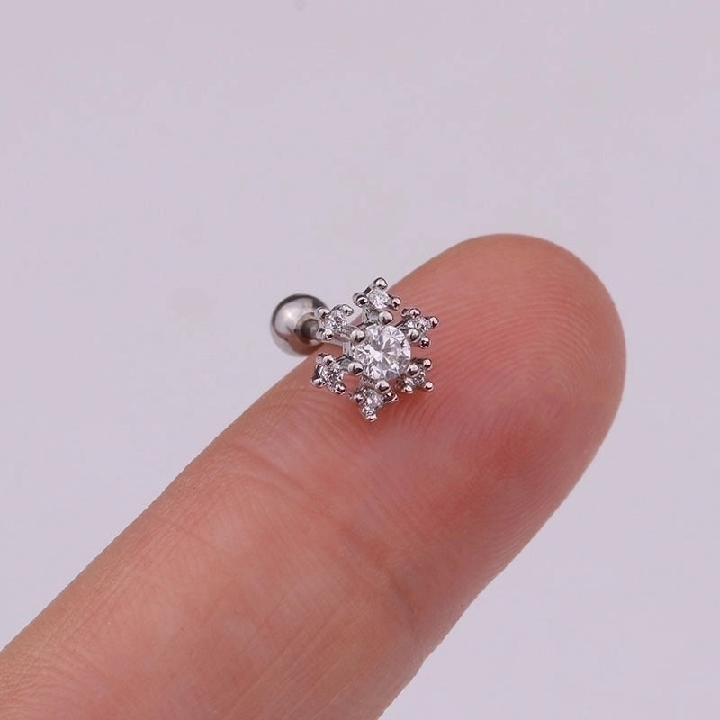 Ear Cartilage Rings & Studs Fashion Crown Copper Plating