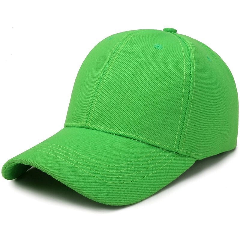 Women's Minimalist Solid Color Printing Curved Eaves Baseball Cap