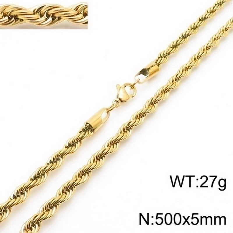 Minimalist Twist 201 Stainless Steel Plating Stainless Steel Necklaces