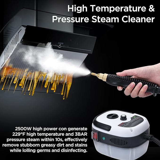 2500W 3 Bar HIGH PRESSURE MANUAL STEAM CLEANER