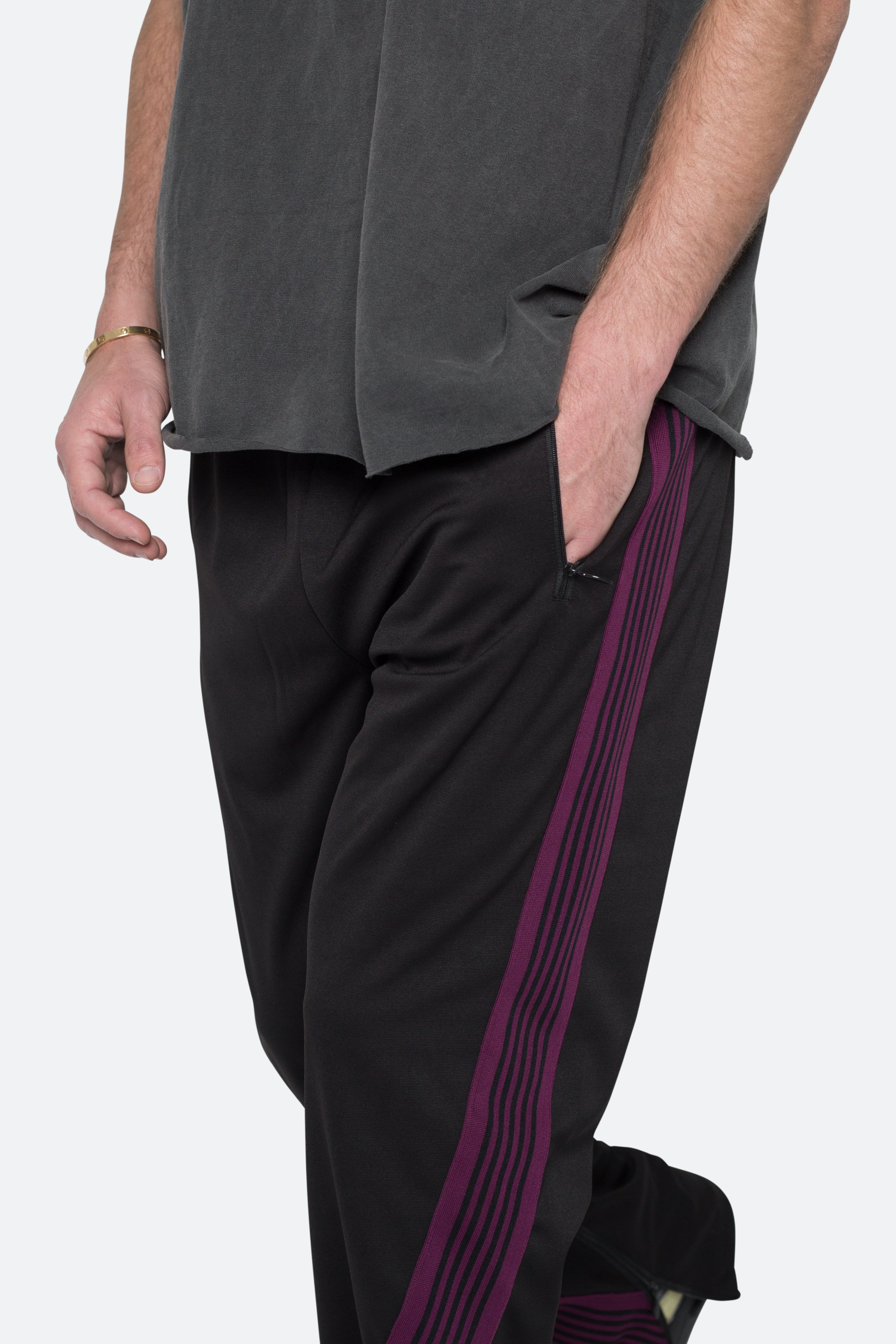 Bent Tape Track Pants - Black