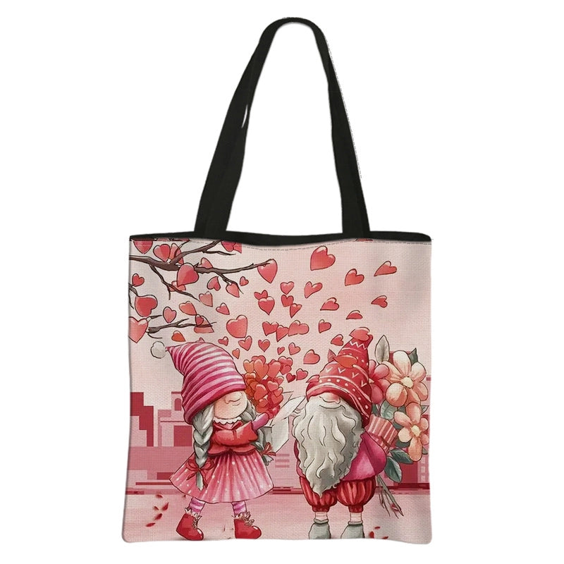 Women's Medium Polyester Letter Heart Shape Classic Style Square Open Shoulder Bag