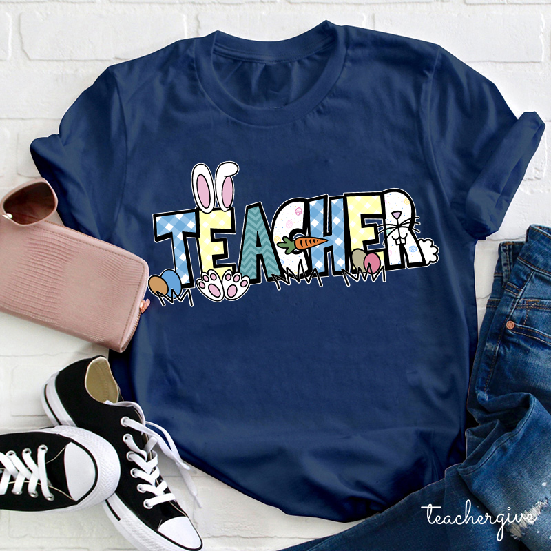 Happy Easter Bunny Teacher T-Shirt