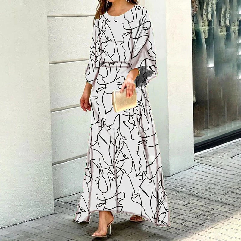 Nola™ Swirl Slit Sleeve Maxi Dress Set