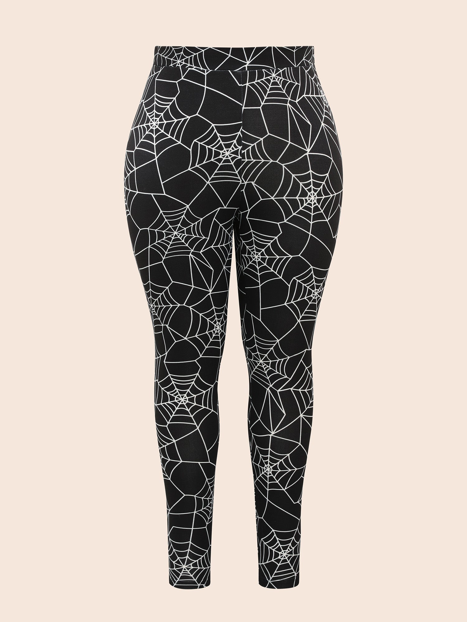 Spider Web Printed Slim-Fit Pants
