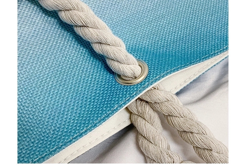 Women's Medium Canvas Ocean Vacation Beach Zipper Beach Bag