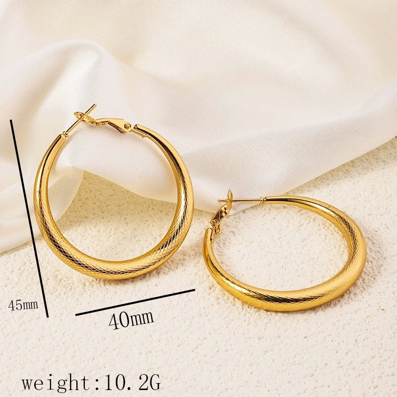12 Pieces Minimalist Commute Geometric Heart Shape Plating Titanium Steel Drop Earrings Earrings Ear Studs